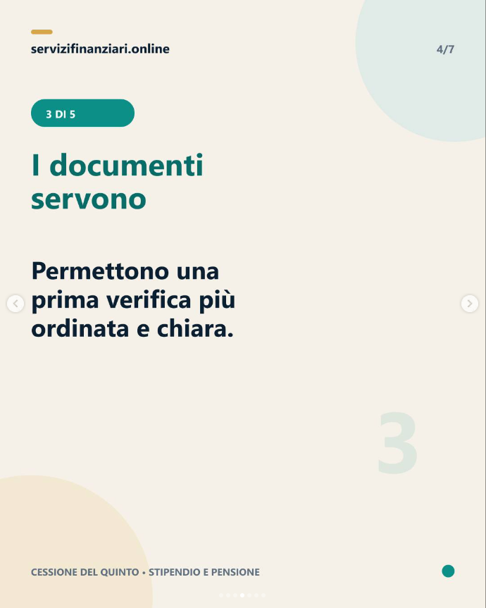 4 di 7. I documenti servono: permettono una prima verifica pi&ugrave; ordinata e chiara.